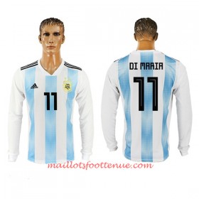 Maillot/Tenue Argentine Di Maria 11 Domicile Coupe du monde 2018 Manche Longue